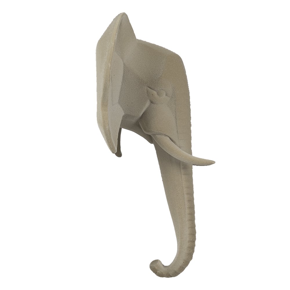 Elefant Wanddekoration Beige Kunststoff – Detailansicht Kinderzimmer
