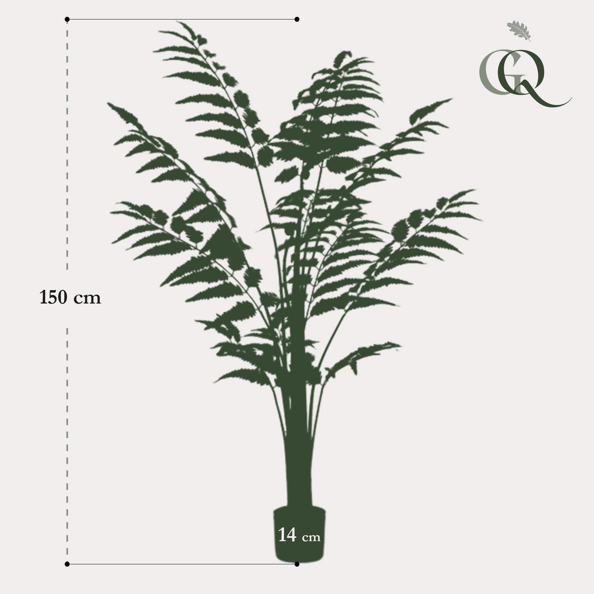 Kunstpflanze - Rumohra adiantiformis - Die Anführerin ändert sich - 150 cm