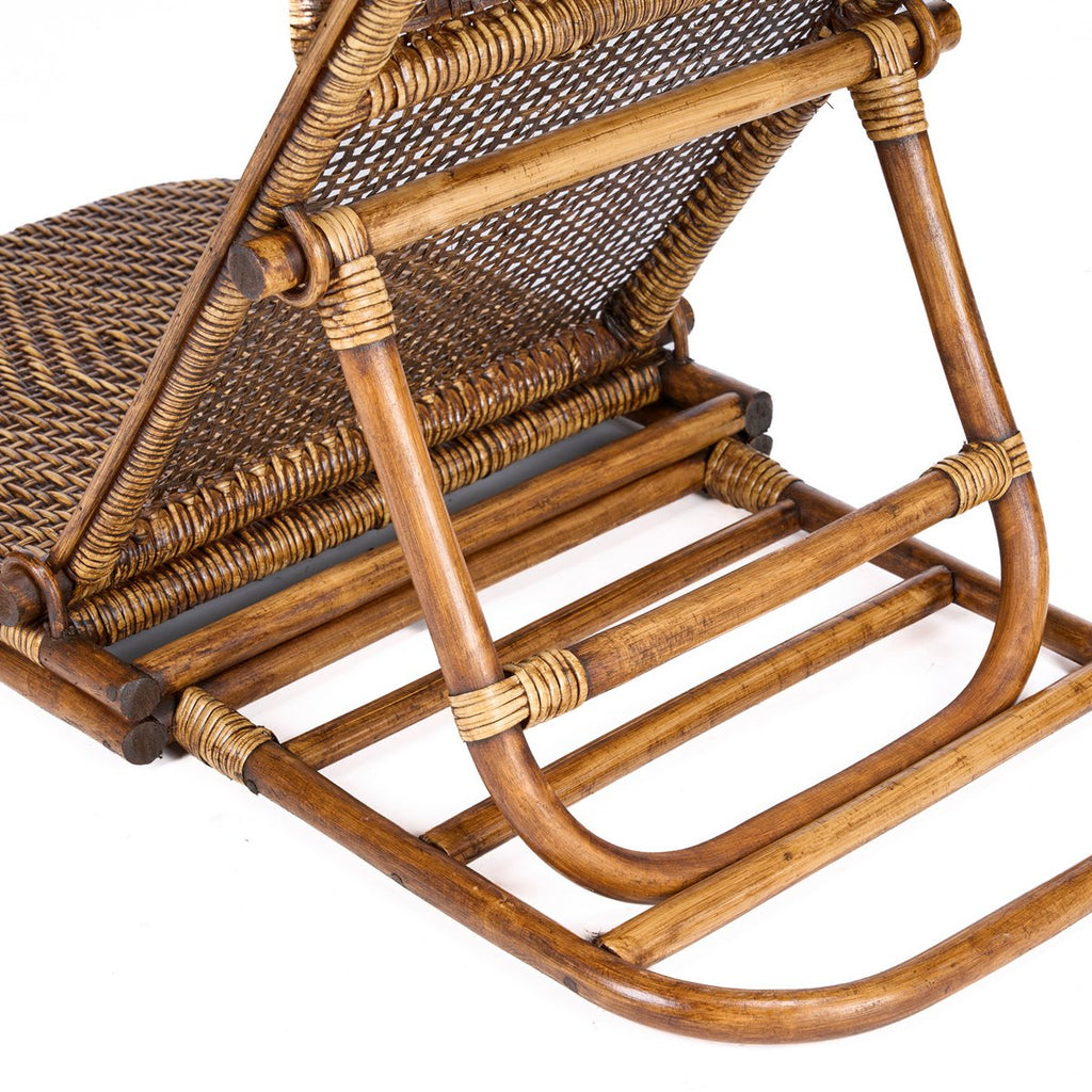 Bodenliege Rattan von oben Gesamtansicht