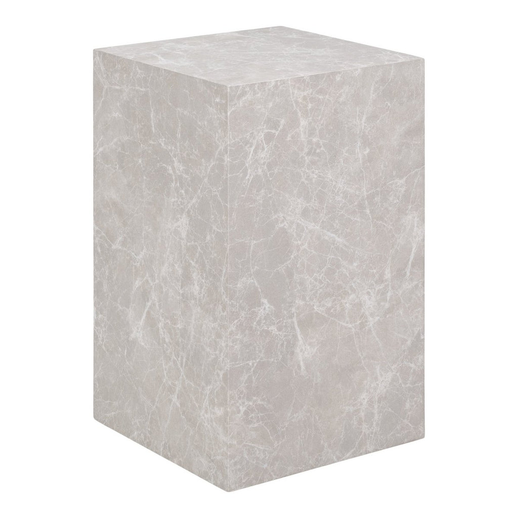 Prager Beistelltisch – Marmor, Holz, 30 x 30 x 50 cm