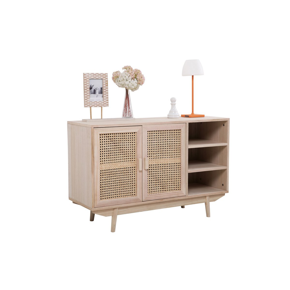 Sideboard 100x36 cm Rattangeflecht