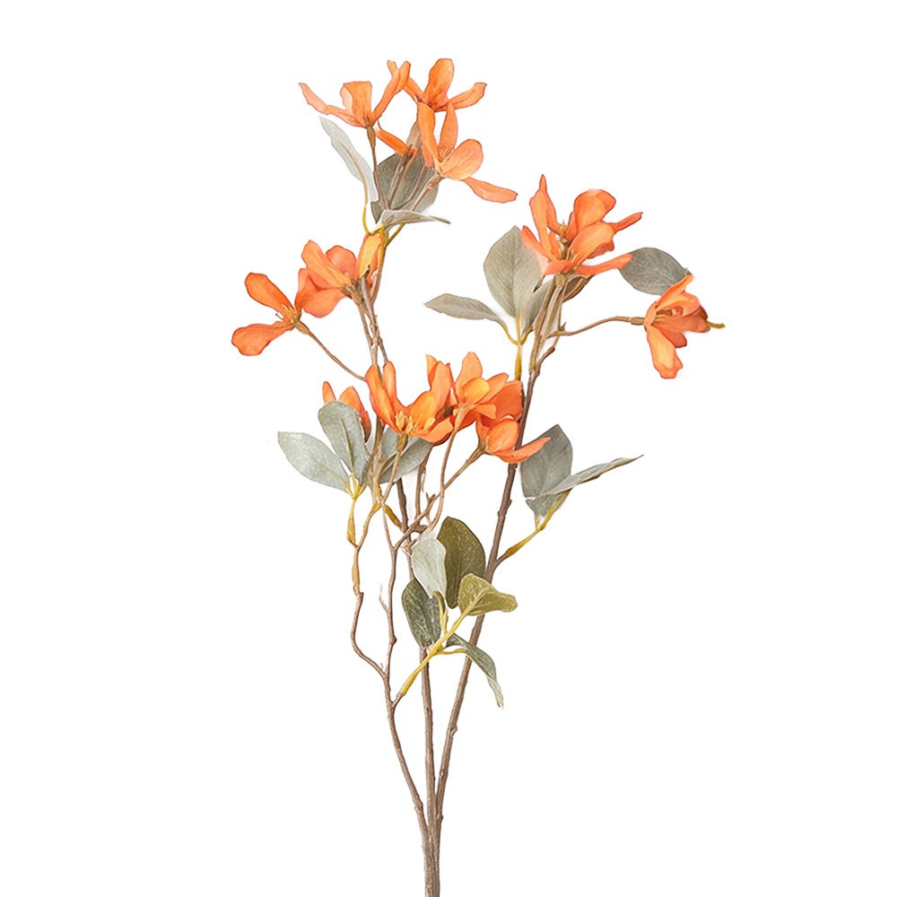 Künstliche Blume aus orangefarbenem Kunststoff
