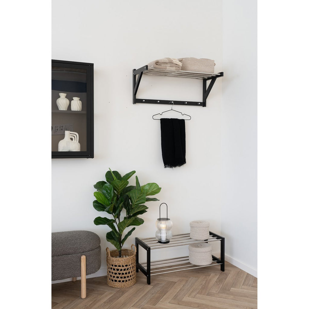 Lucena Lantern - Schwarz, Metall/Glas, 16x16x36 cm