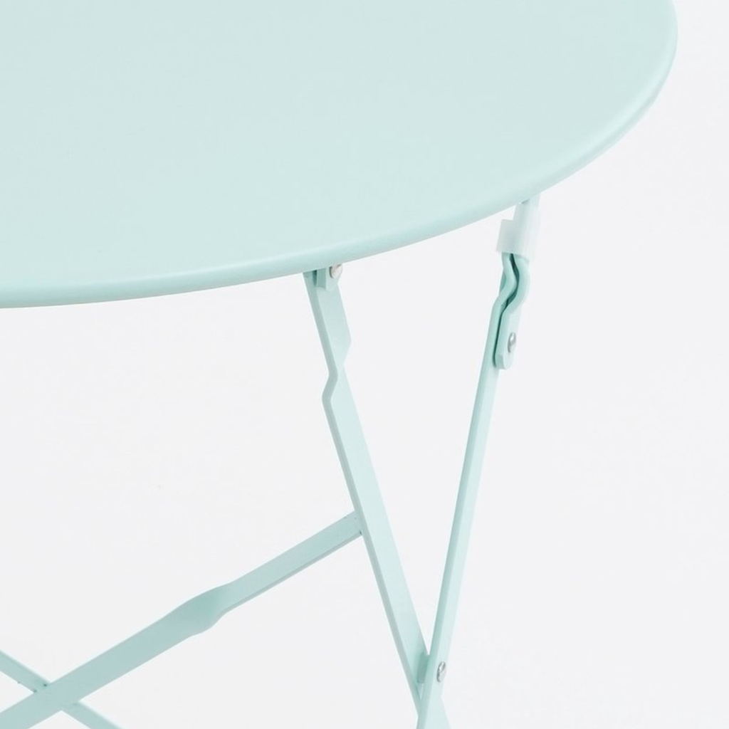 Detailansicht Bistrotisch rund 61cm Durchmesser mit Metallgestell