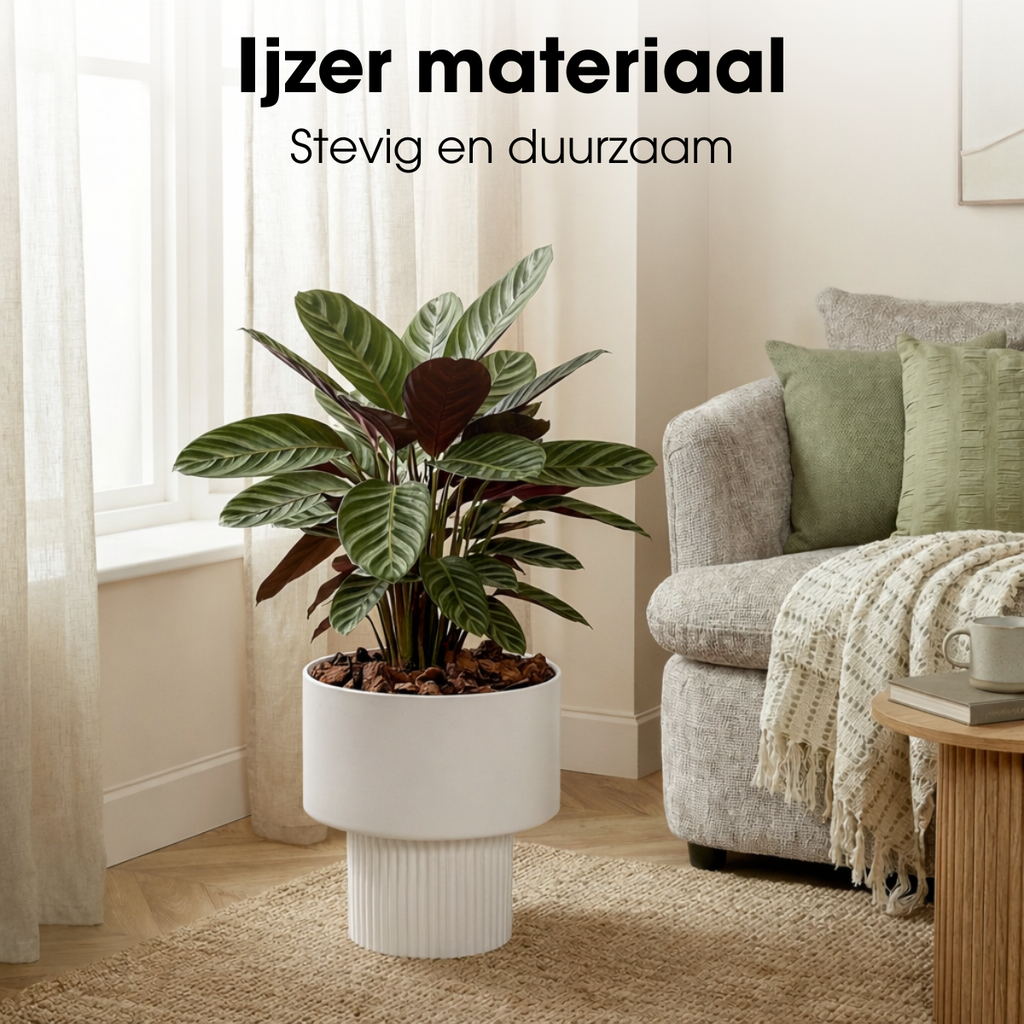 Blumentopf Off-White cremefarben – ideal für Zimmerpflanzen