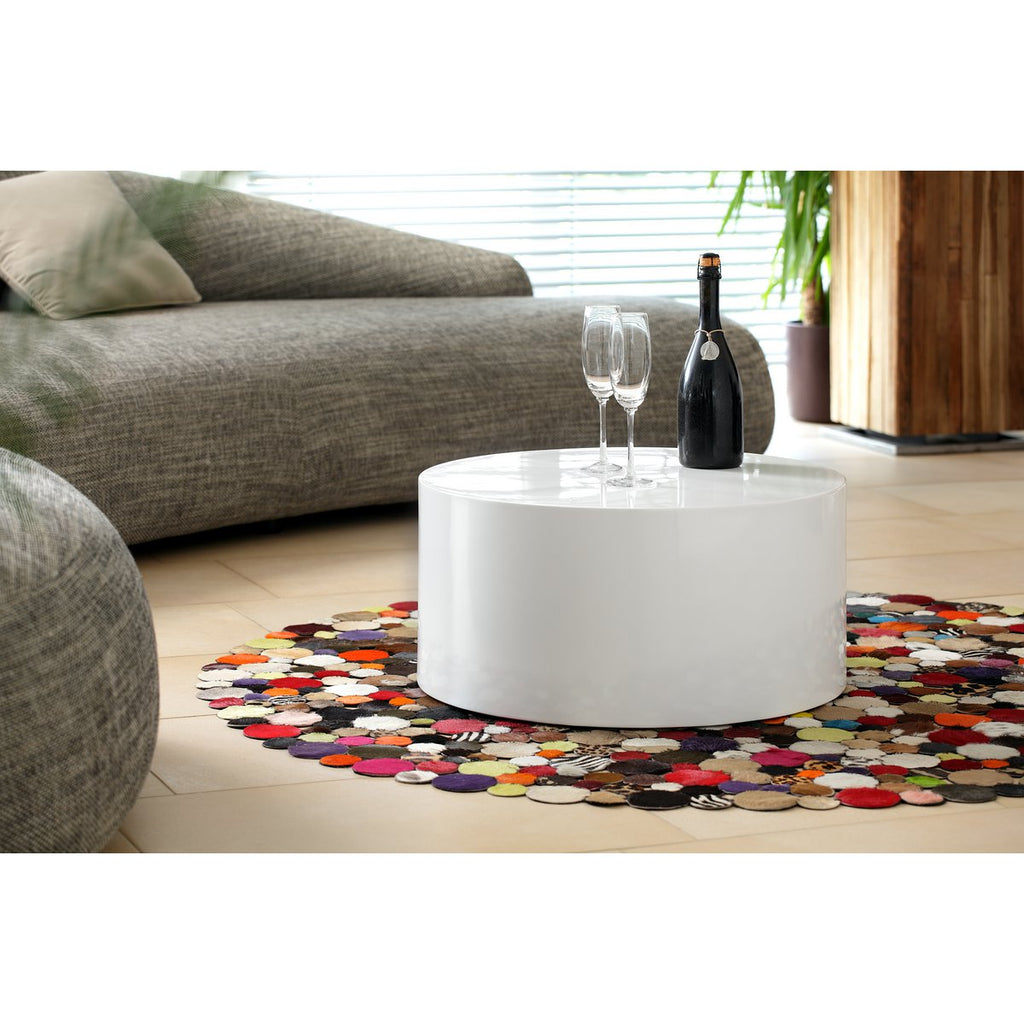 Couchtisch Ø 60 cm rund weiß