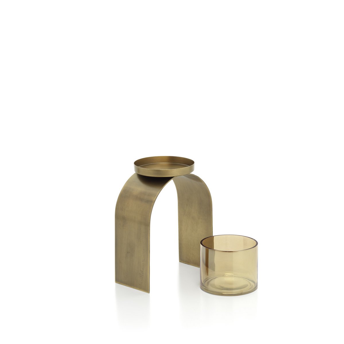 Der Bow Glow Teelichthalter – Gold – SET/2