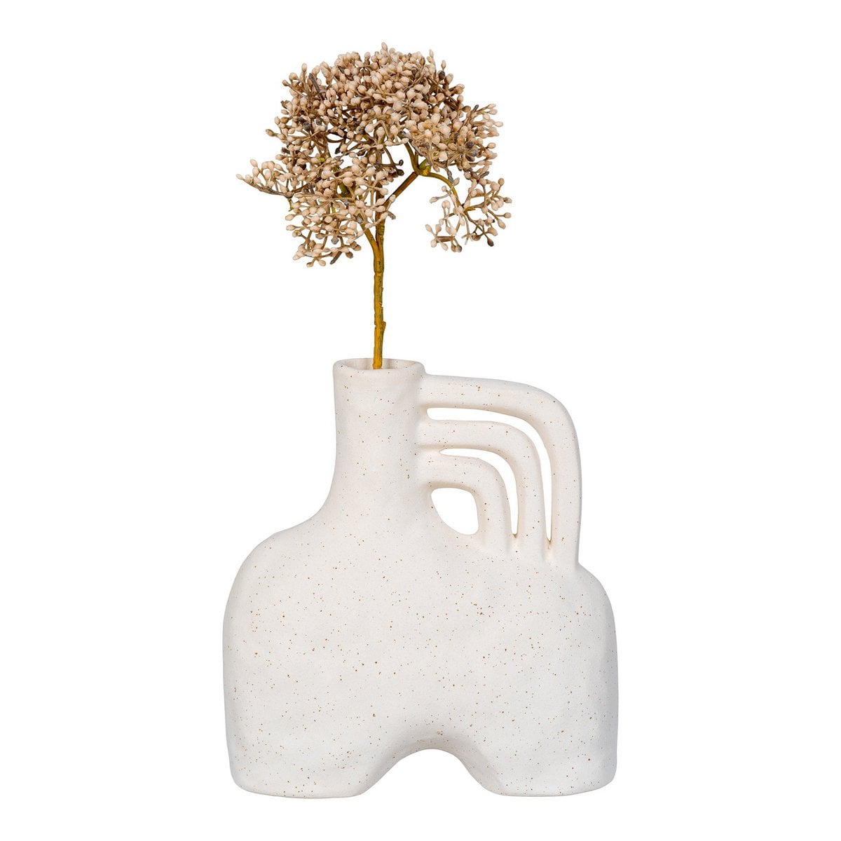 Beige Keramik Vase Nahaufnahme – Stilvolle Form