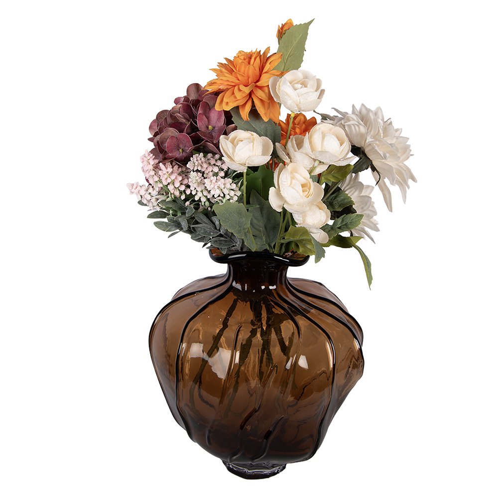 Vase Ø 26x31 cm Braunes Glas