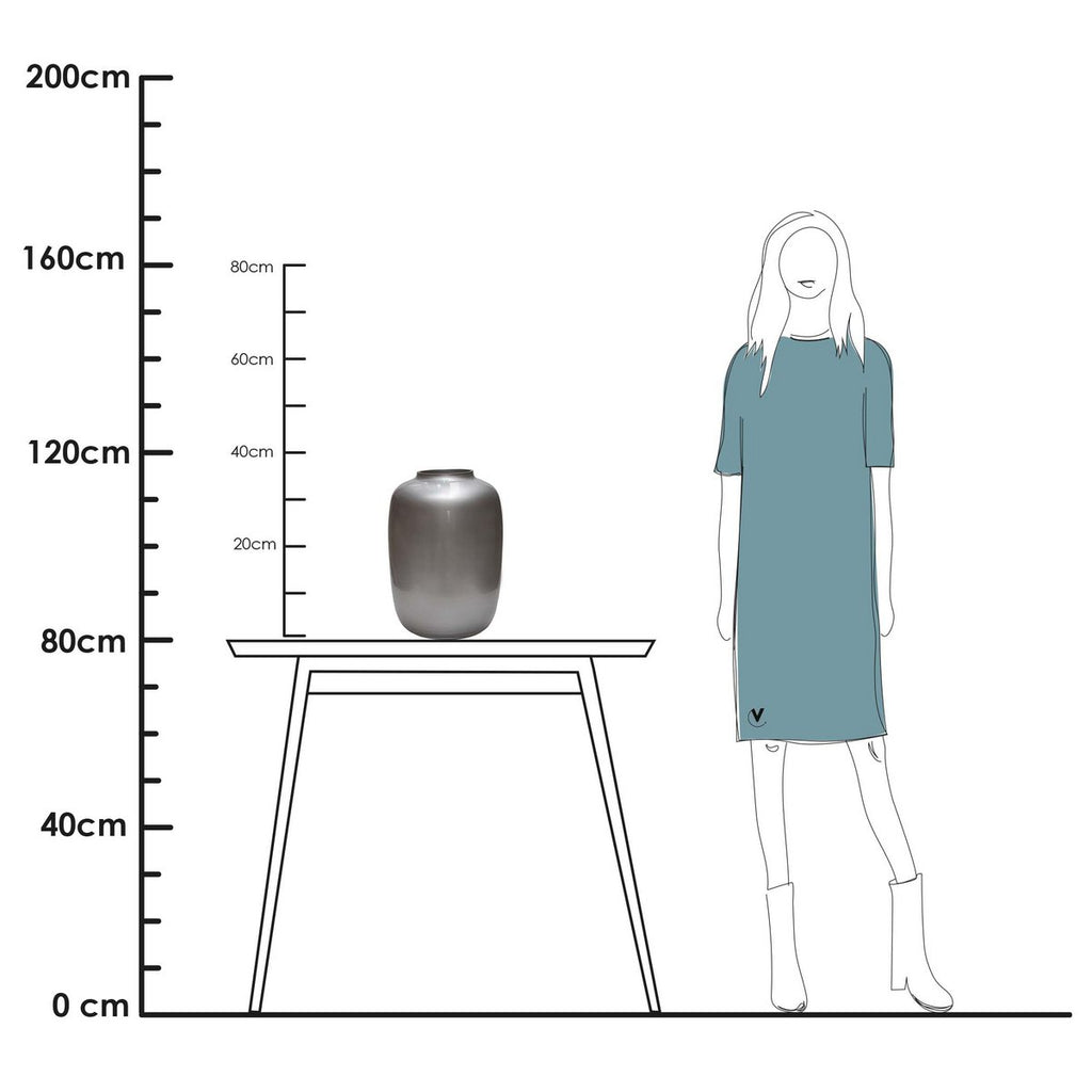Artic Silber Vase in Wohnambiente