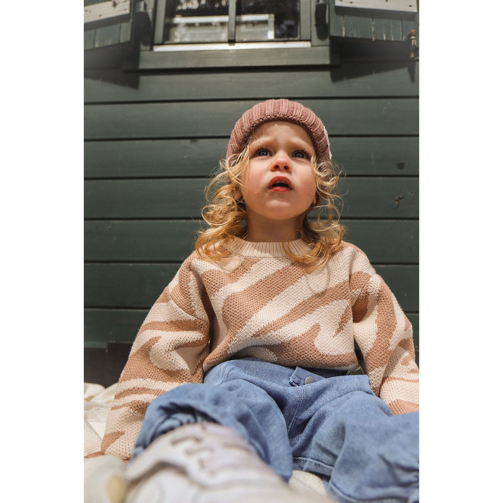 Kinder Zebra-Pullover Unisex – Darcy | La Olivia Kids