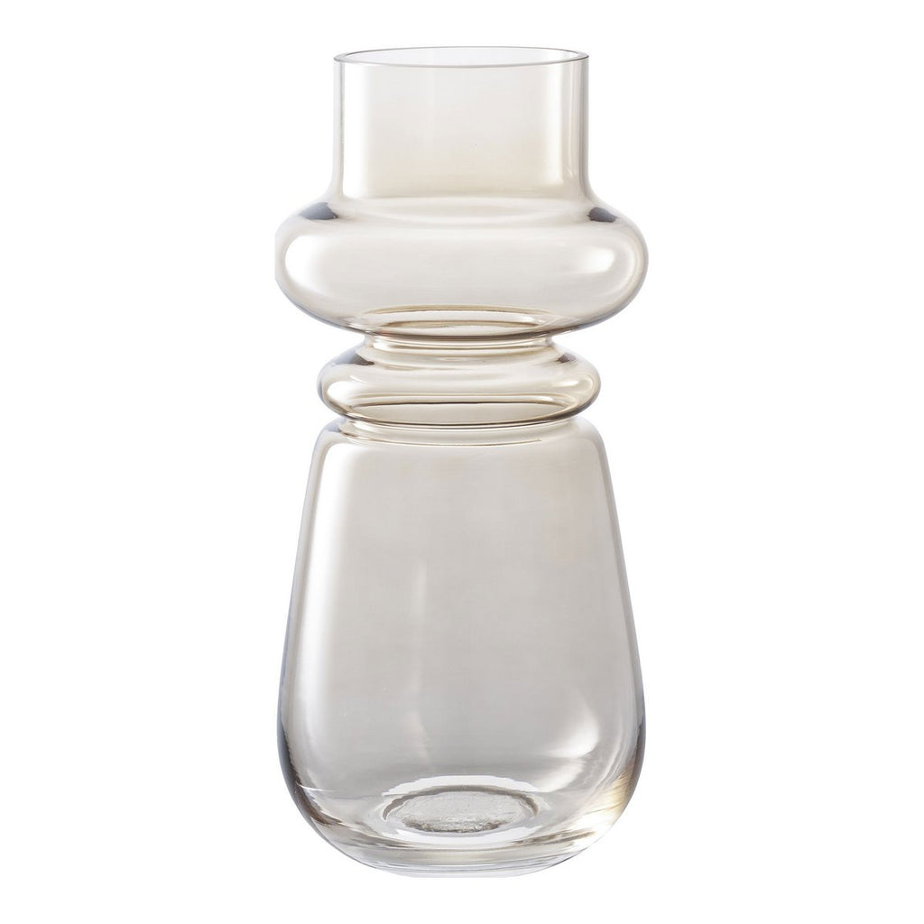 Rauchbraune Glas-Vase Ø17x31 cm - Hohe moderne Designer-Vase