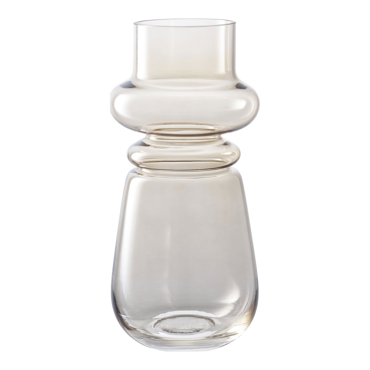 Rauchbraune Glas-Vase Ø17x31 cm - Hohe moderne Designer-Vase