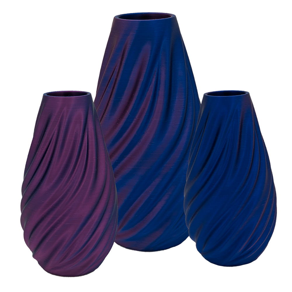 Lunaris 3D-Vase – 3D-gedruckte Vase – nachhaltiges PLA – geeignet für künstliche Blumen