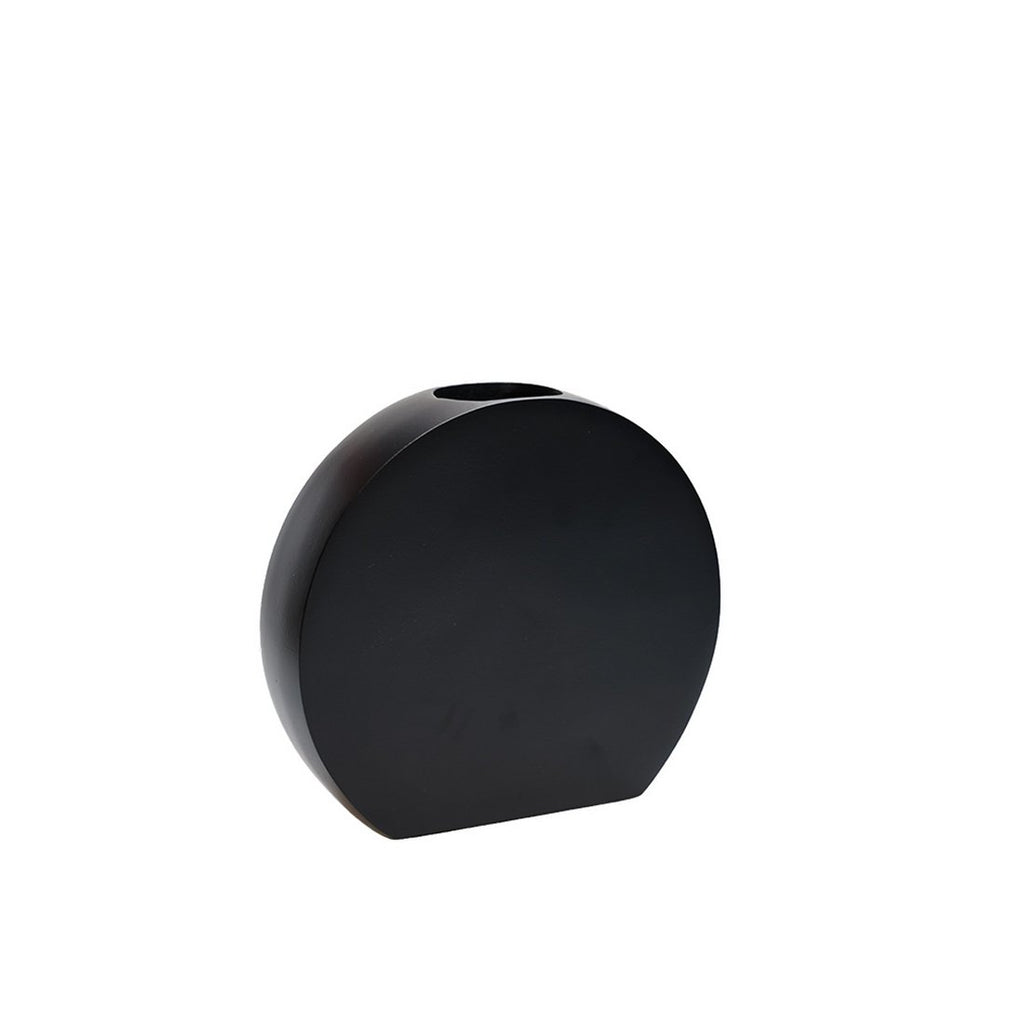 Ovalle Black Vase - moderne Wohnaccessoires Detailansicht