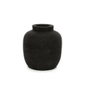 Peaky Vase Schwarz S - Designer Terrakotta Vase 13x14 cm