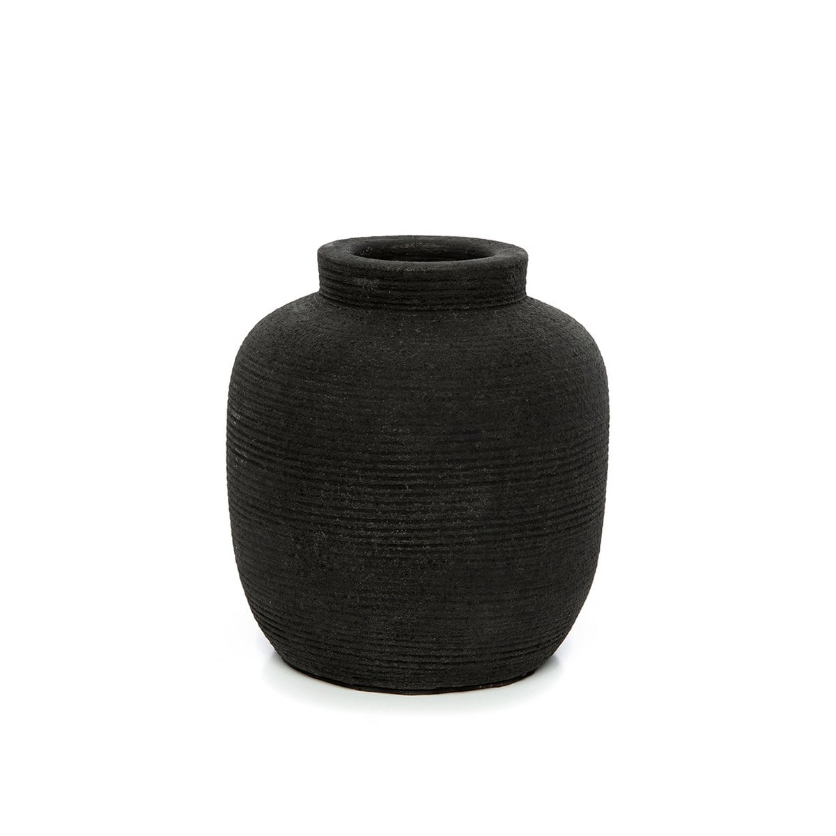 Peaky Vase Schwarz S - Designer Terrakotta Vase 13x14 cm