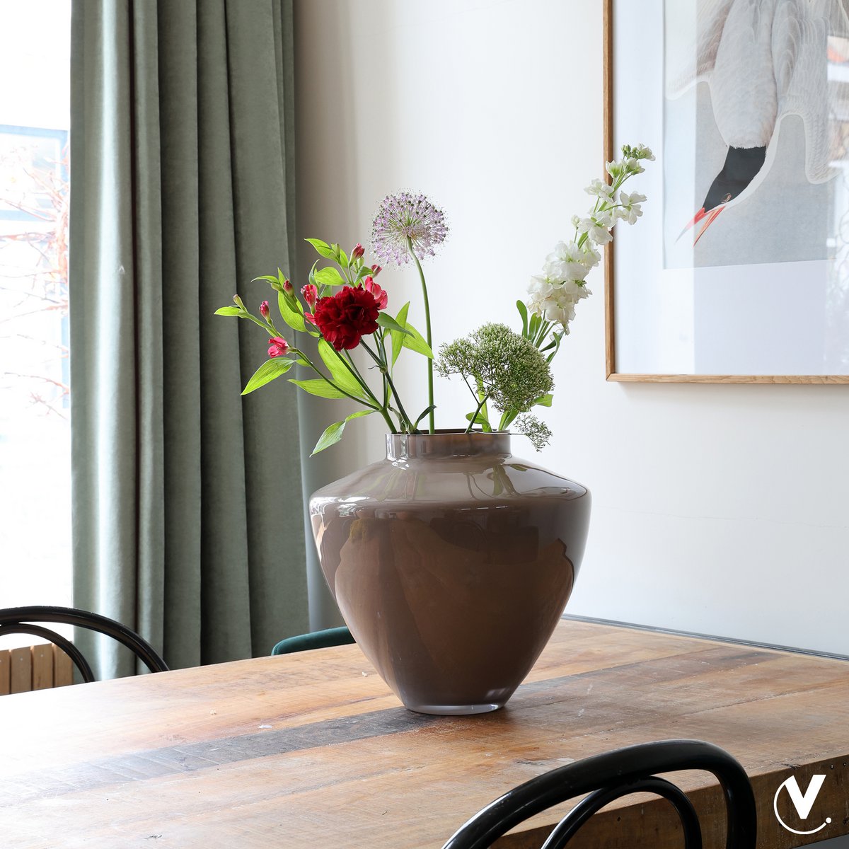 Vase Kagera in Erde - stilvolle Wohndekoration in natürlichen Farben