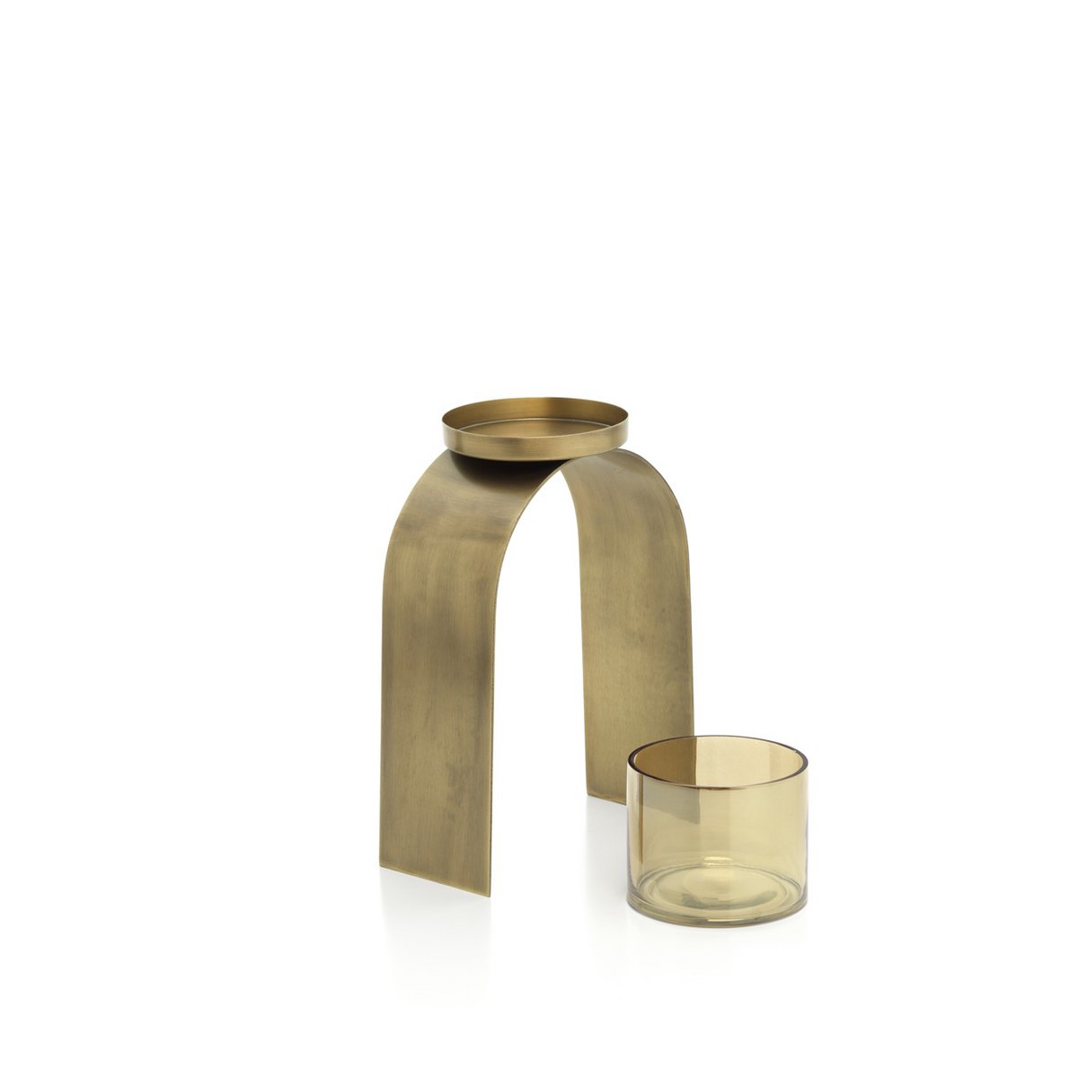 Der Bow Glow Teelichthalter – Gold – SET/2