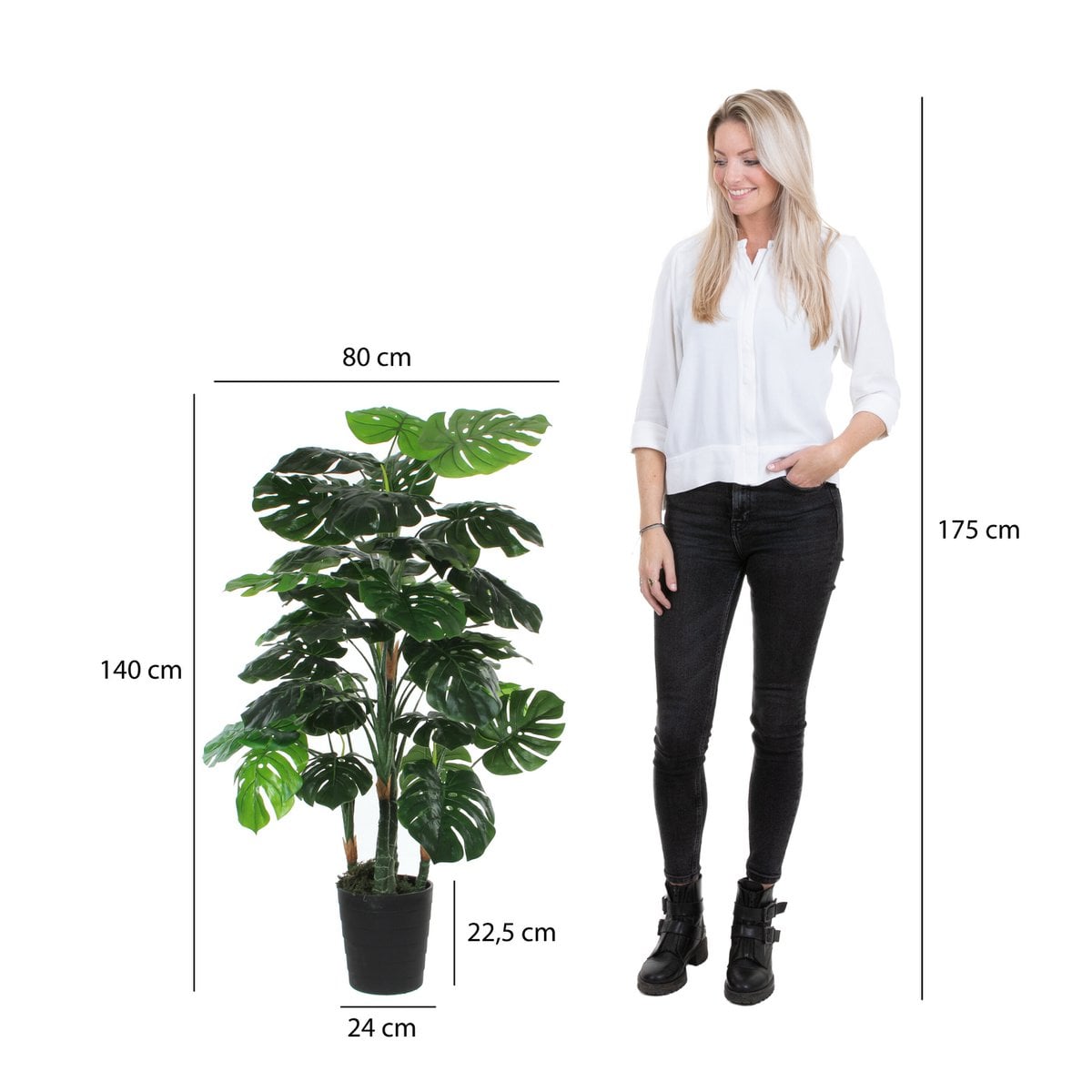 Künstliche Pflanze Monstera grün