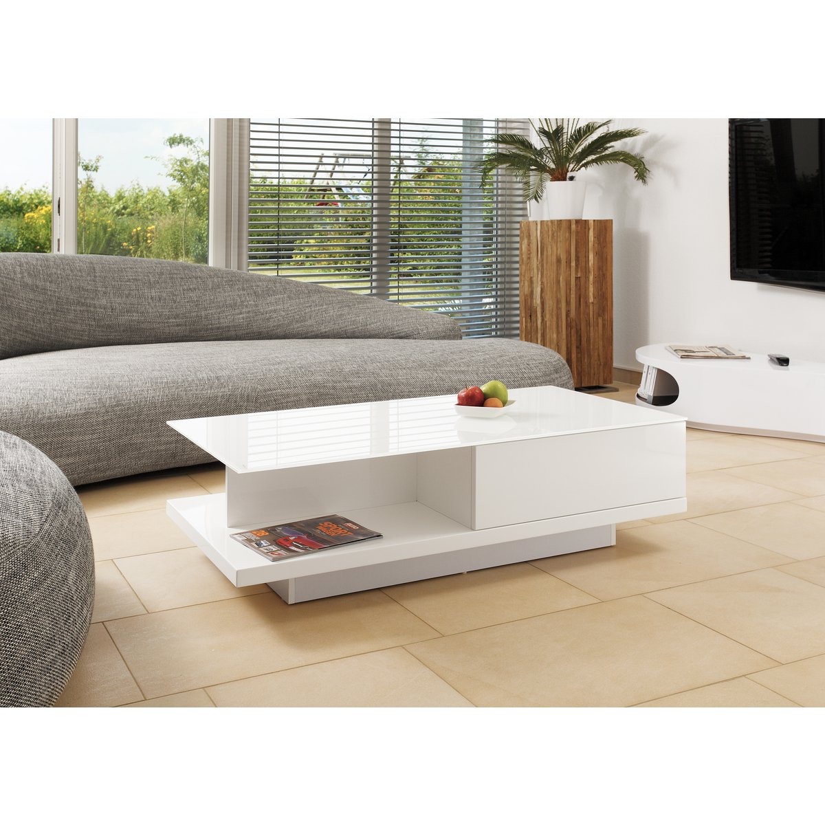 Couchtisch 120x60x36 cm weiß