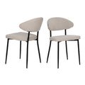 Stuhl 2er Set mit Strukturstoff