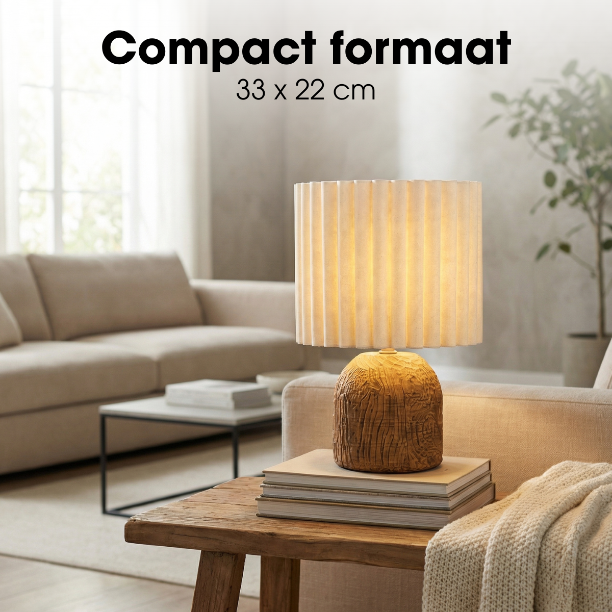 Frey Tischlampe Braun 33cm – E27 Fassung Detail