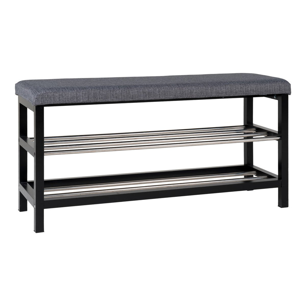 Padova Bank - Pappel, Stahl, Polyester, Grau - 100x34x50 cm