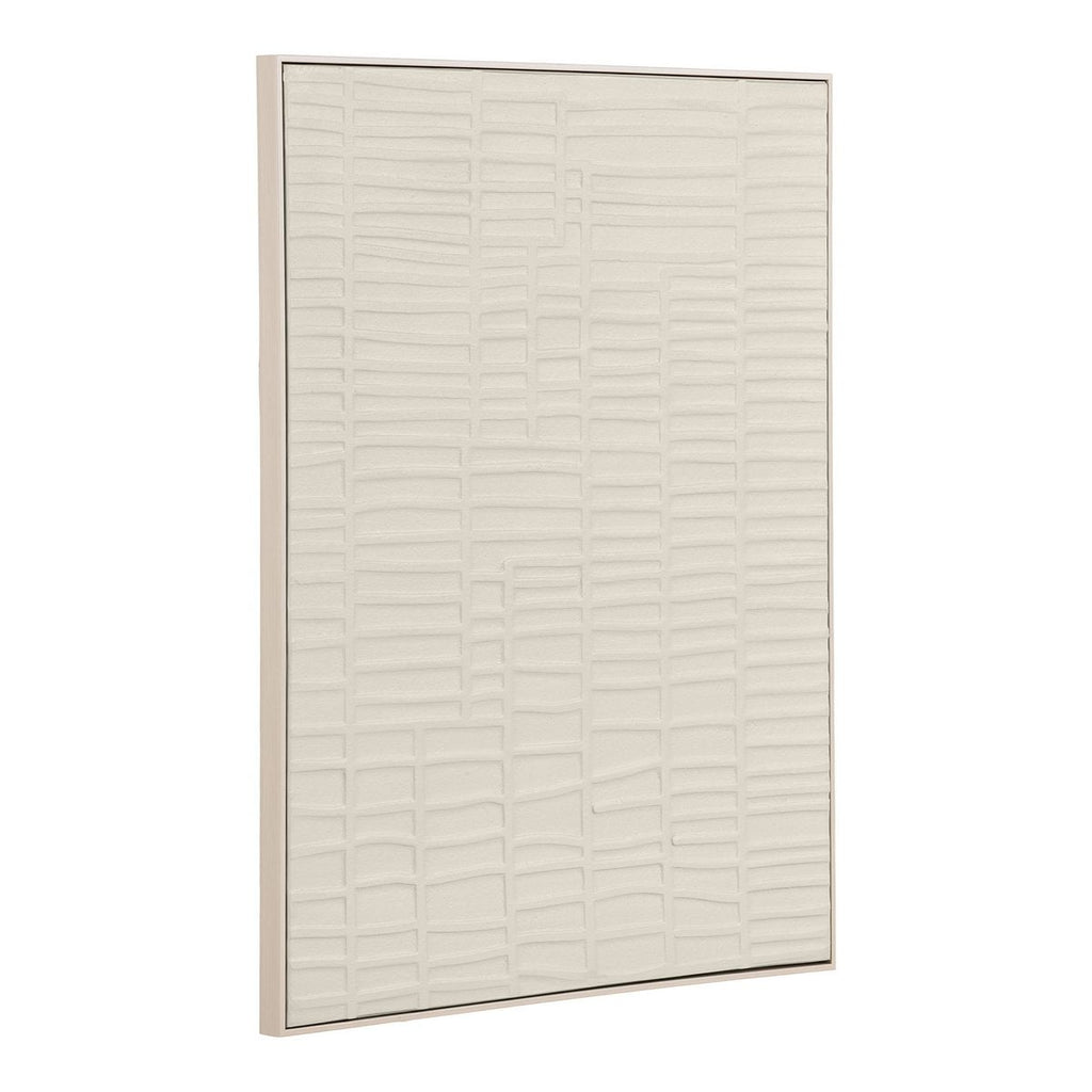 Ena Relief Wanddekoration, beige, 60x80 cm