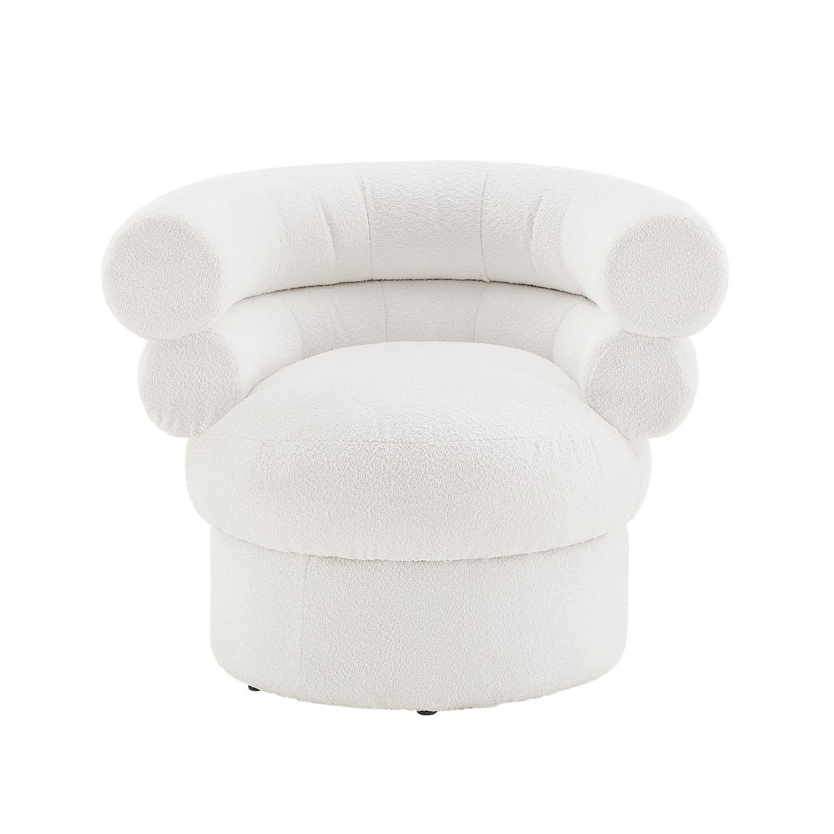 Sessel Boucléstoff Weiß
