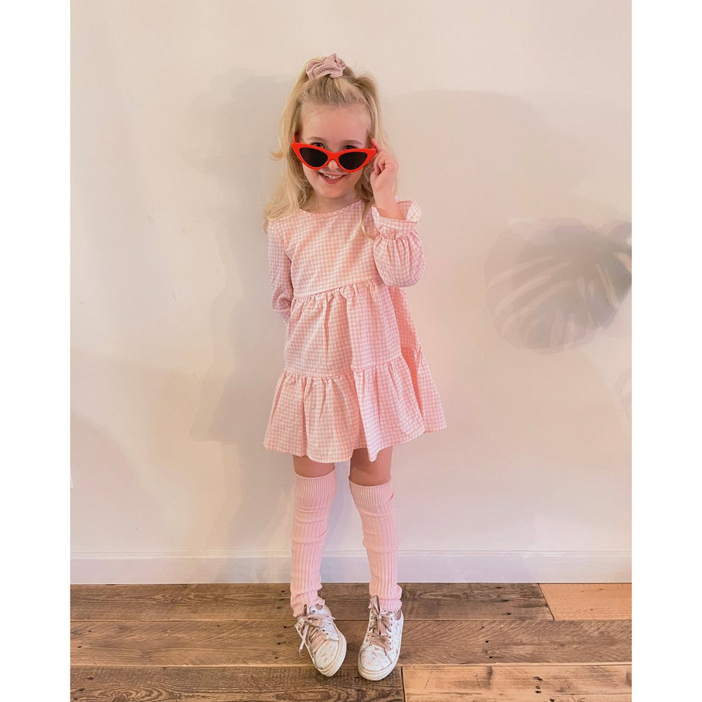 Jolene-Kleid – Kleid in Gingham-Rosa und Weiß