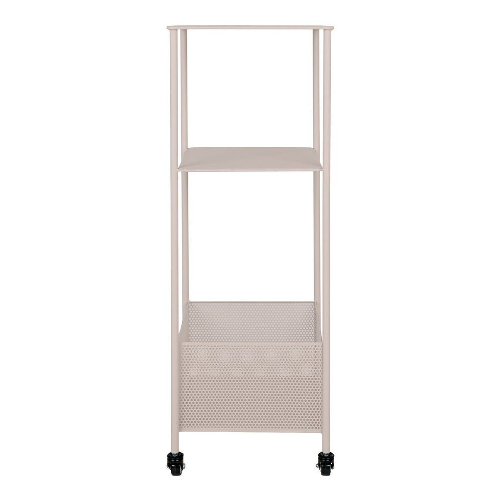 Torres Metallwagen – Stahl, Grau, 3 Regale, 35 x 35 x 100 cm