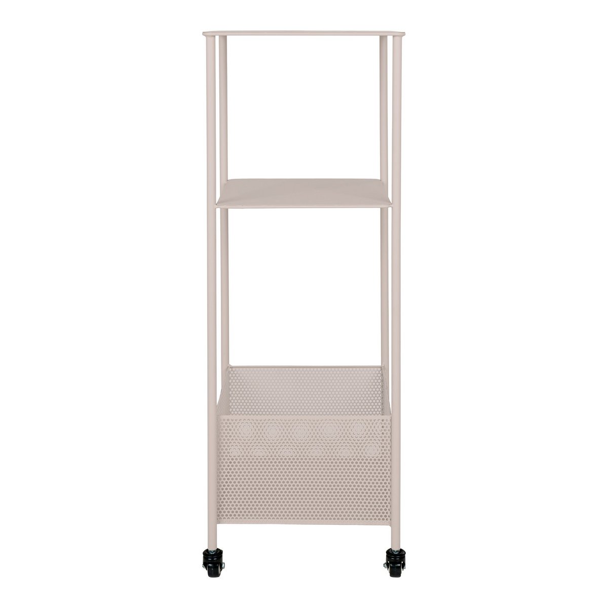 Torres Metallwagen – Stahl, Grau, 3 Regale, 35 x 35 x 100 cm