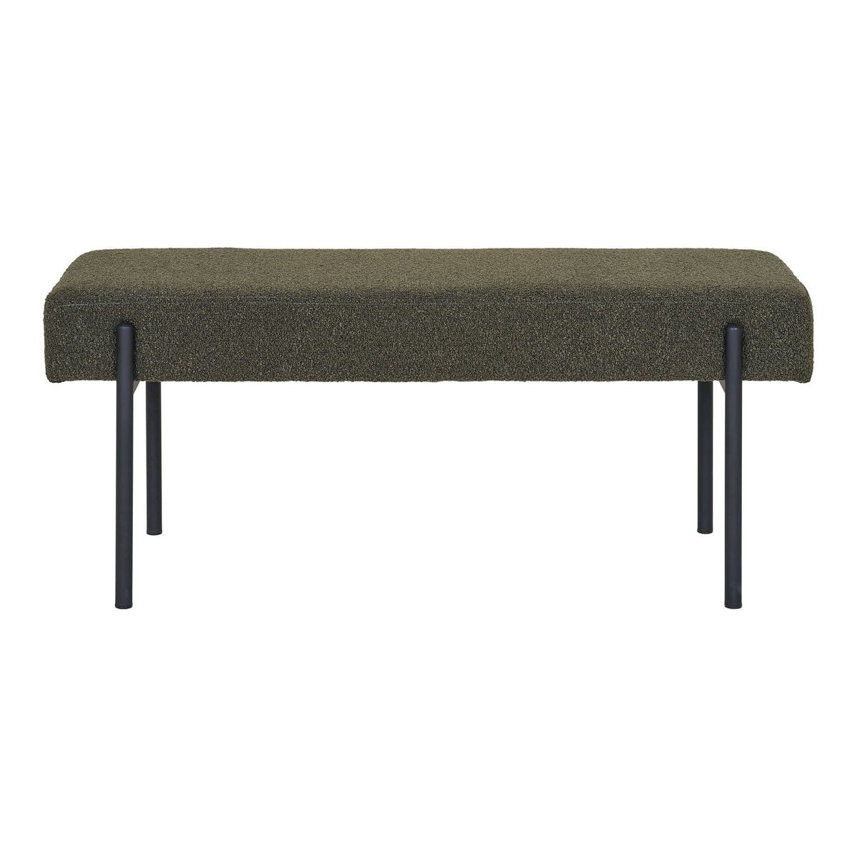 Swindon Bank Dunkelgrün – Polsterbank 100 cm | Stahl & Stoff