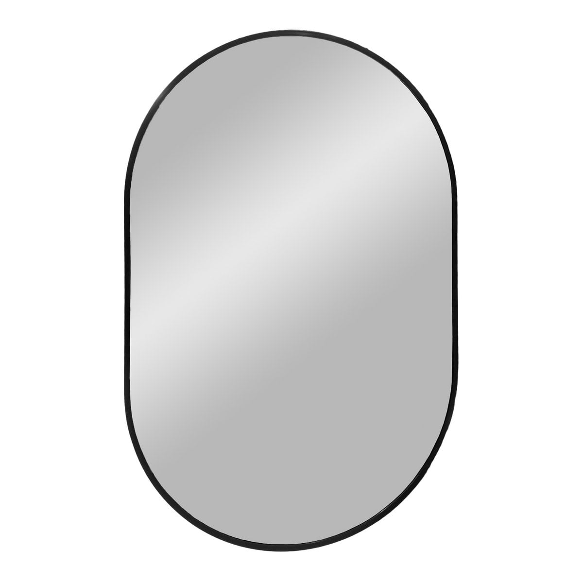 Madrid Spiegel – Schwarz, Aluminium/Glas, 50 x 80 cm