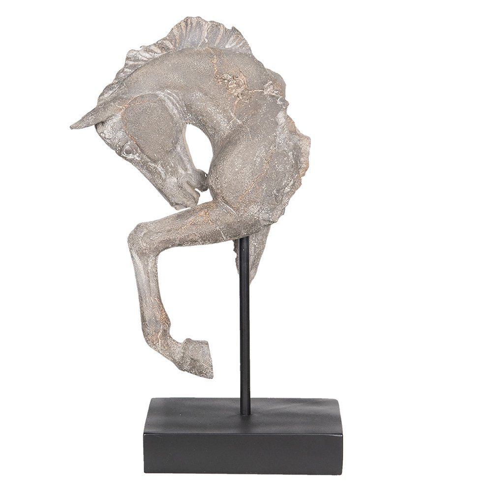 Bild Pferd 28x12x43 cm graues Kunststoff -Hauszubehör