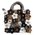 Luna -Leena Kids Handtaschenblumen - grau - Wolle Filz - handgefertigt in Nepal