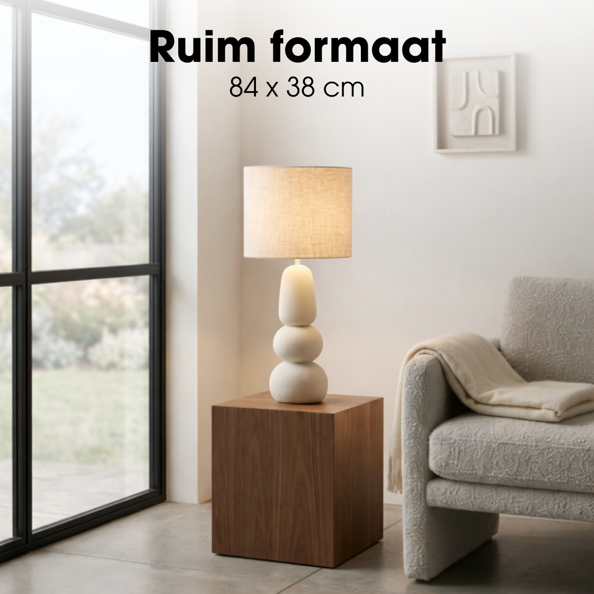 Tischlampe Menko Creme