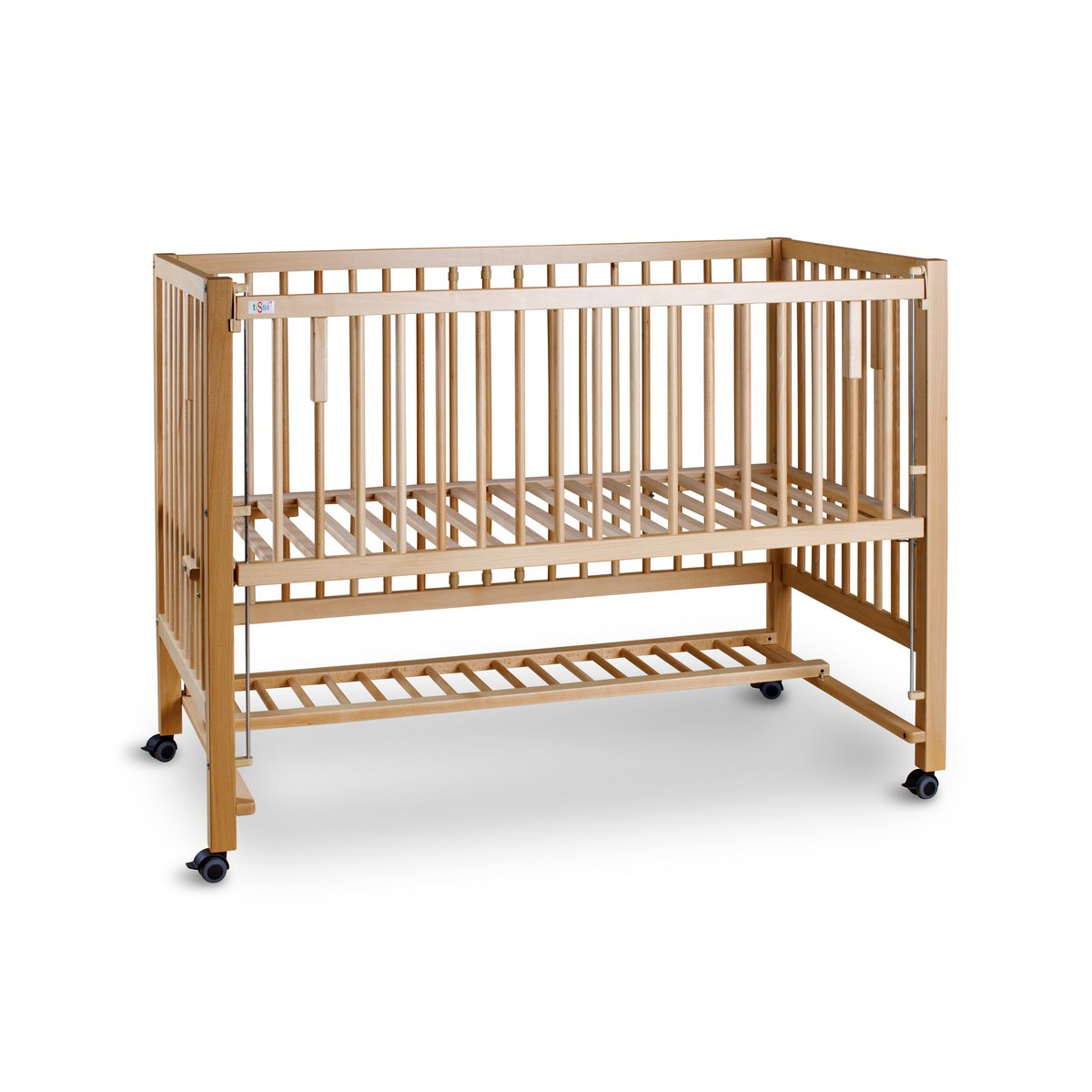 tiSsi® XXL Beistell- / Kinderbett HAJO Buche NATUR 120x60 cm
