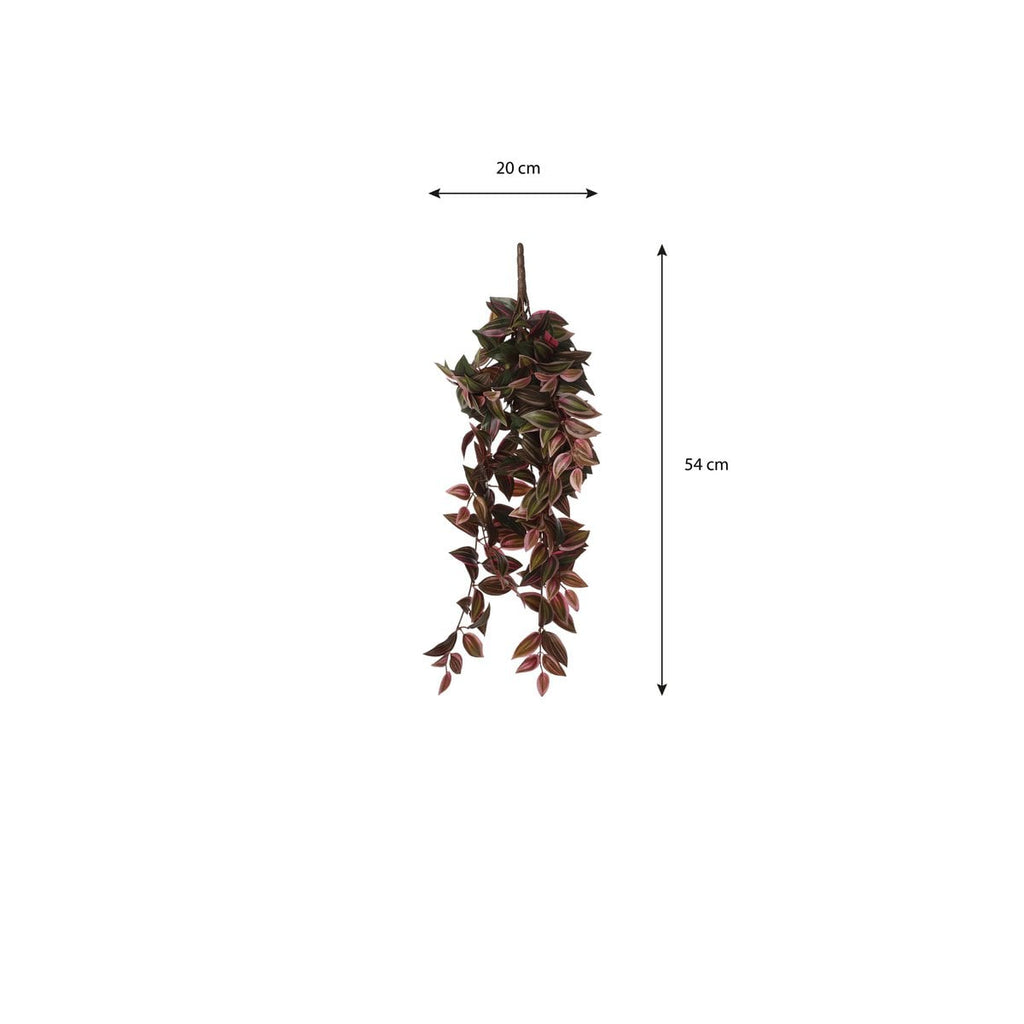 Künstliche Hängepflanze Tradescantia Dunkelrot