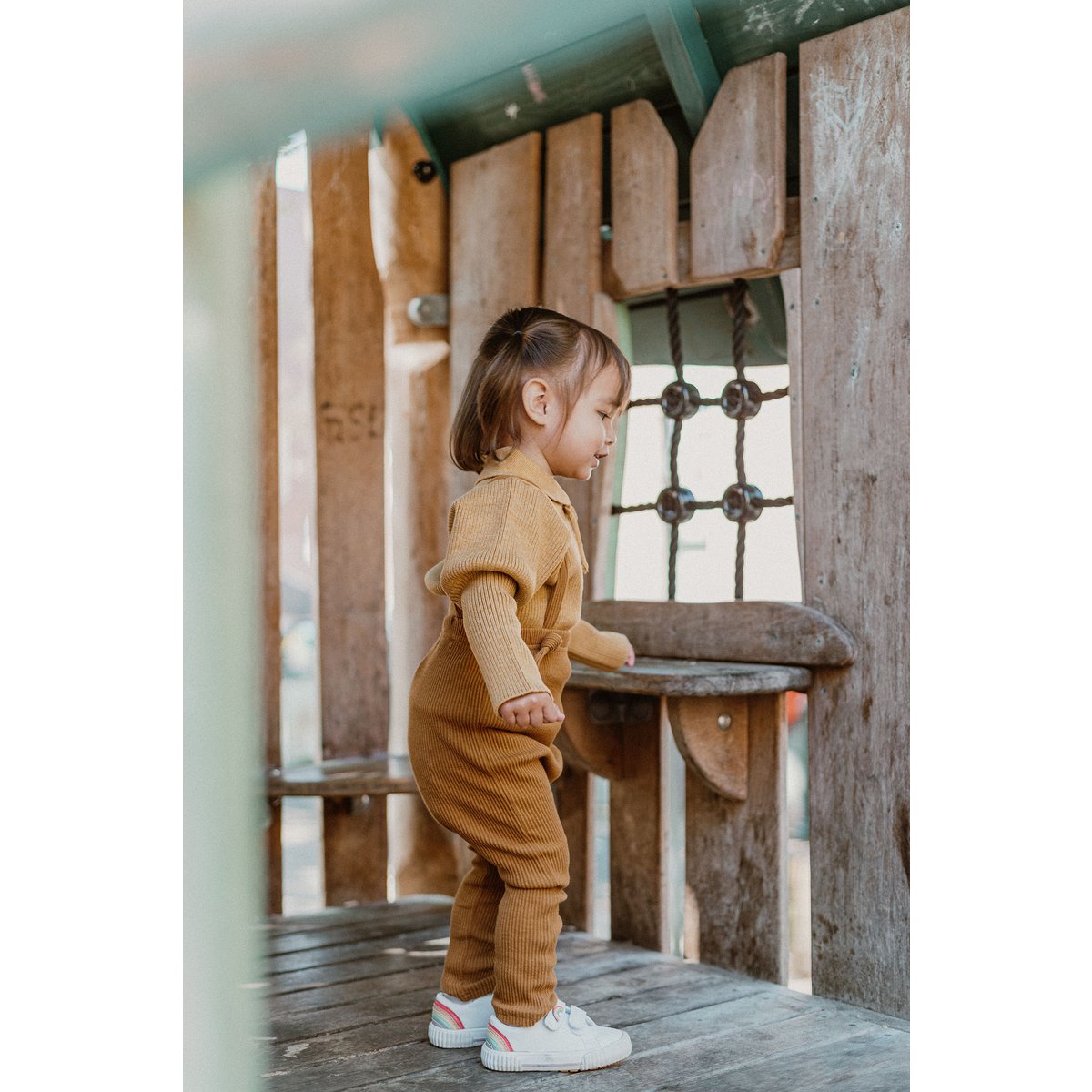 Baby Knotenpullover aus Baumwolle – Violett | La Olivia Kids