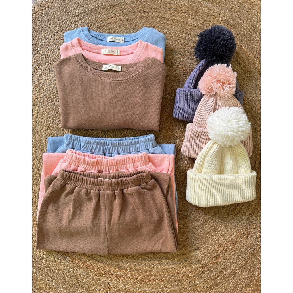 Kinder Bommelmütze Unisex – Freya | La Olivia Kids