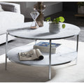 Couchtisch mit 2 Ablagen Ø 80 cm