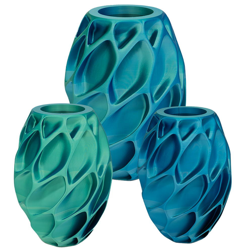 Oruna 3D-Vase – 3D-gedruckte Vase – nachhaltiges PLA – geeignet für künstliche Blumen
