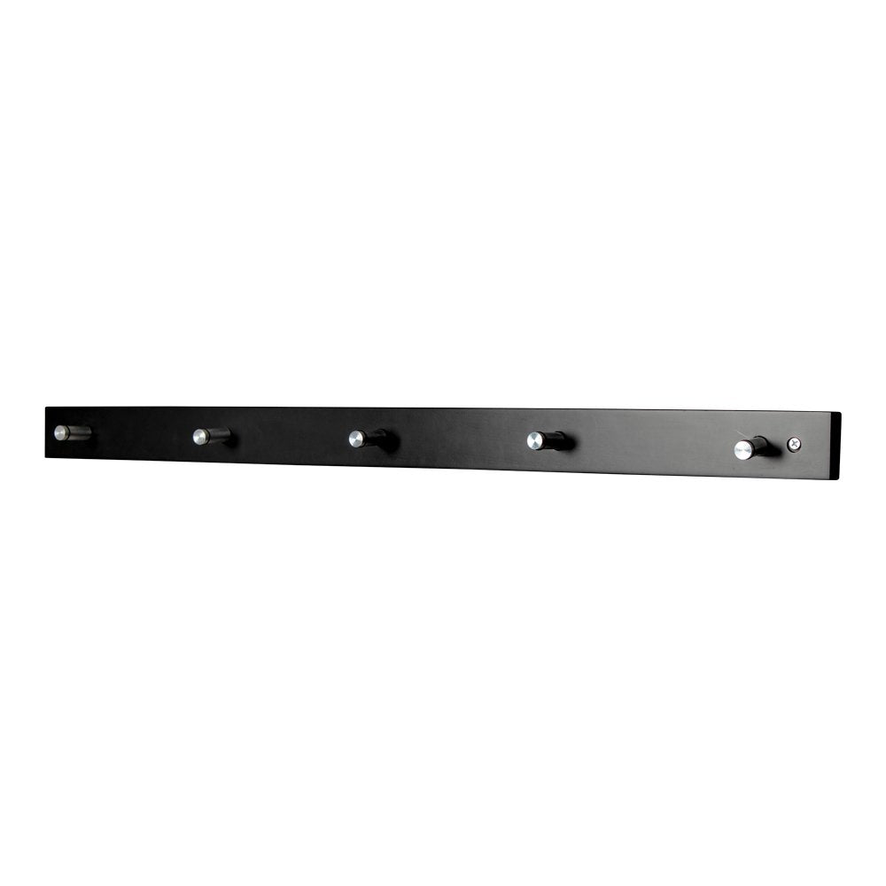 Padova Garderobe – Schwarz, Kiefernholz/Stahl, 70 x 5 x 2 cm