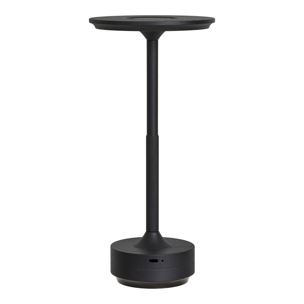Lyneham LED-Tischlampe – Aluminium, Schwarz – 13 x 13 x 28,5 cm