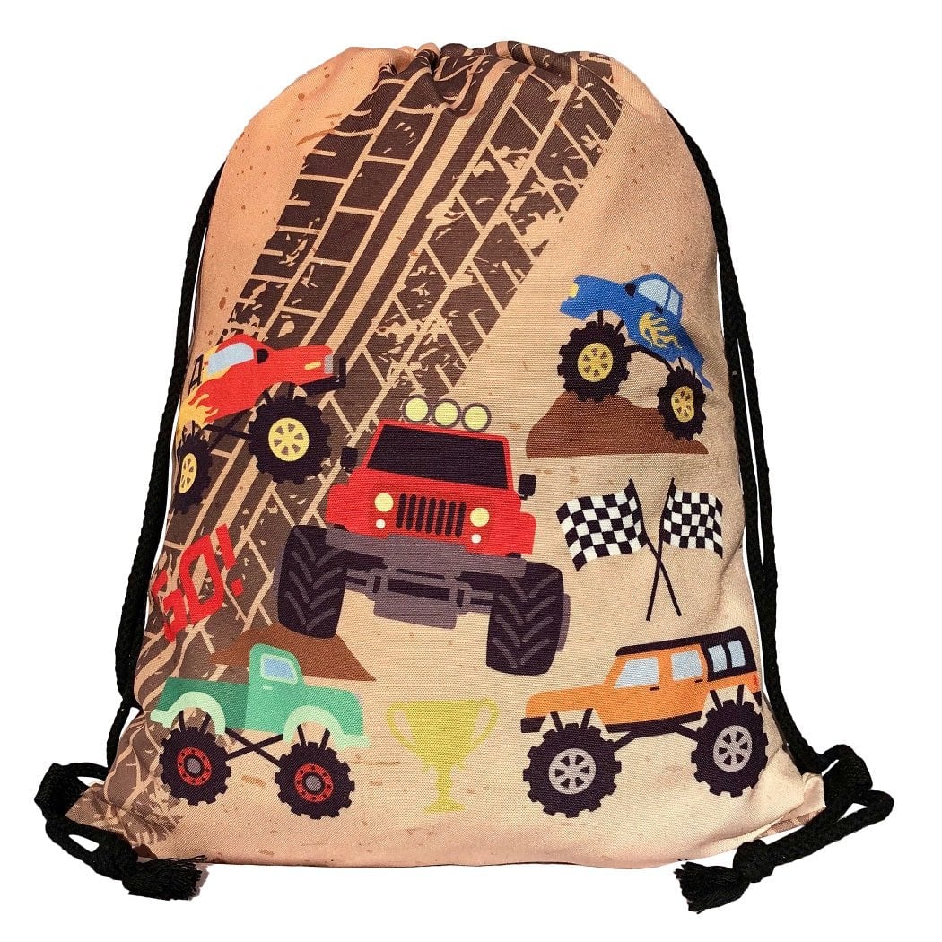 Kinder Turnbeutel Monster Truck Motiv - Hauptansicht HECKBO Sportbeutel