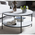Couchtisch mit 2 Ablagen Ø 80 cm