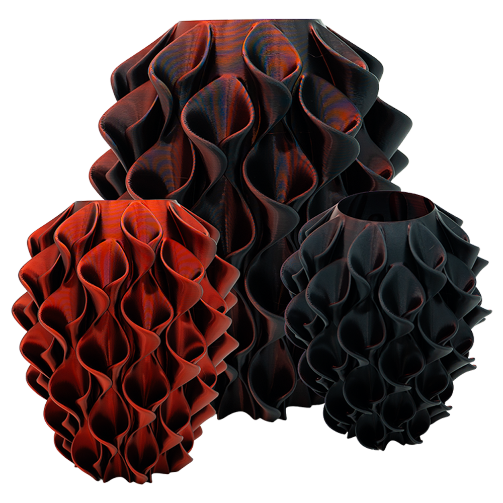 Bluma 3D-Vase – 3D-gedruckte Vase – nachhaltiges PLA – geeignet für künstliche Blumen