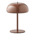 Margate Table lamp, metal, rechargeable, brown, ø13 cm